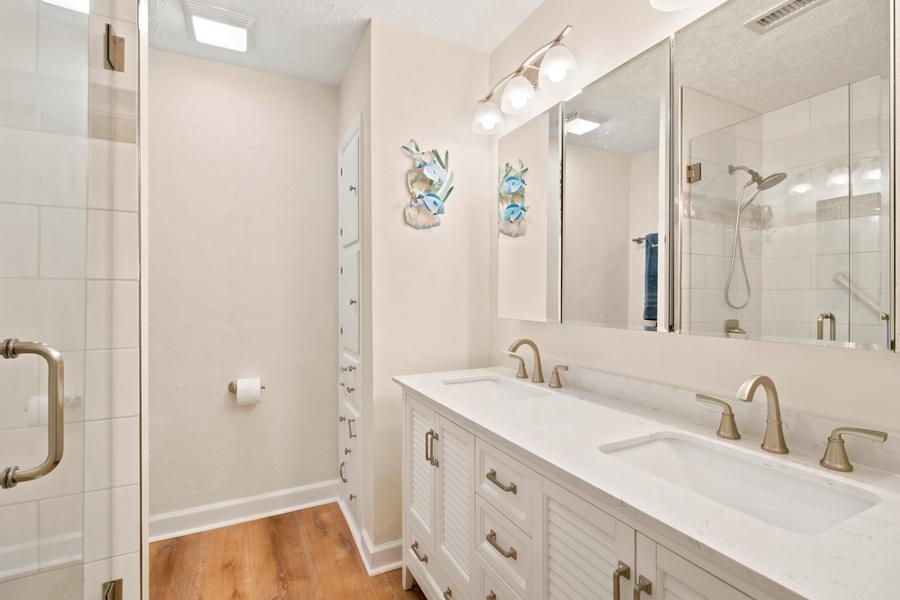 Bathroom with double vanity
