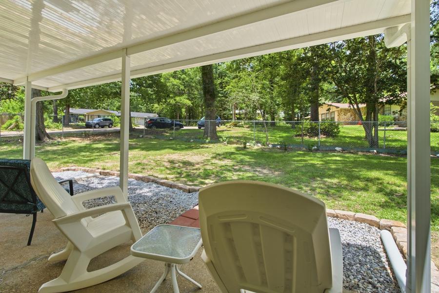 Covered rear porch