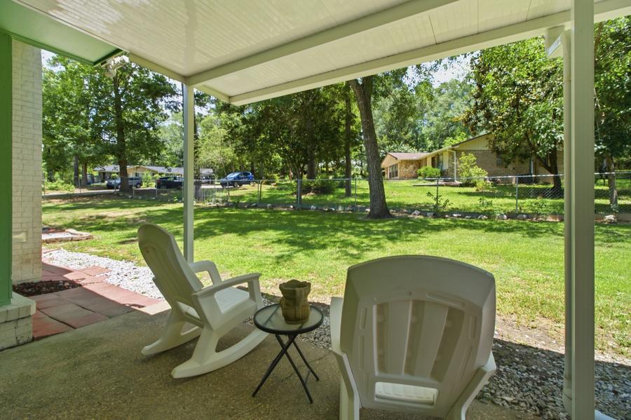 Covered rear porch