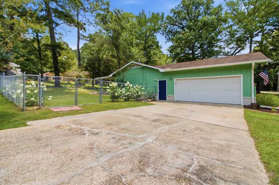Driveway and garage